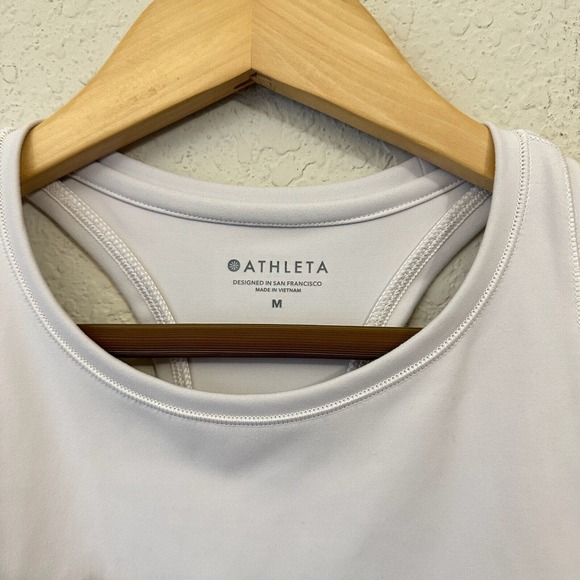 ATHLETA Shanti Watercolor Stripe Crop Racerback Tank Top #568115 - Picture 6 of 9